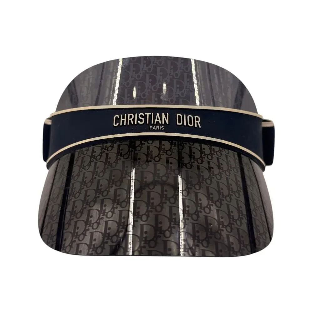 Christian Dior Oblique Jacquard Acetate DiorClub V1U Sun Visor Blue Women's